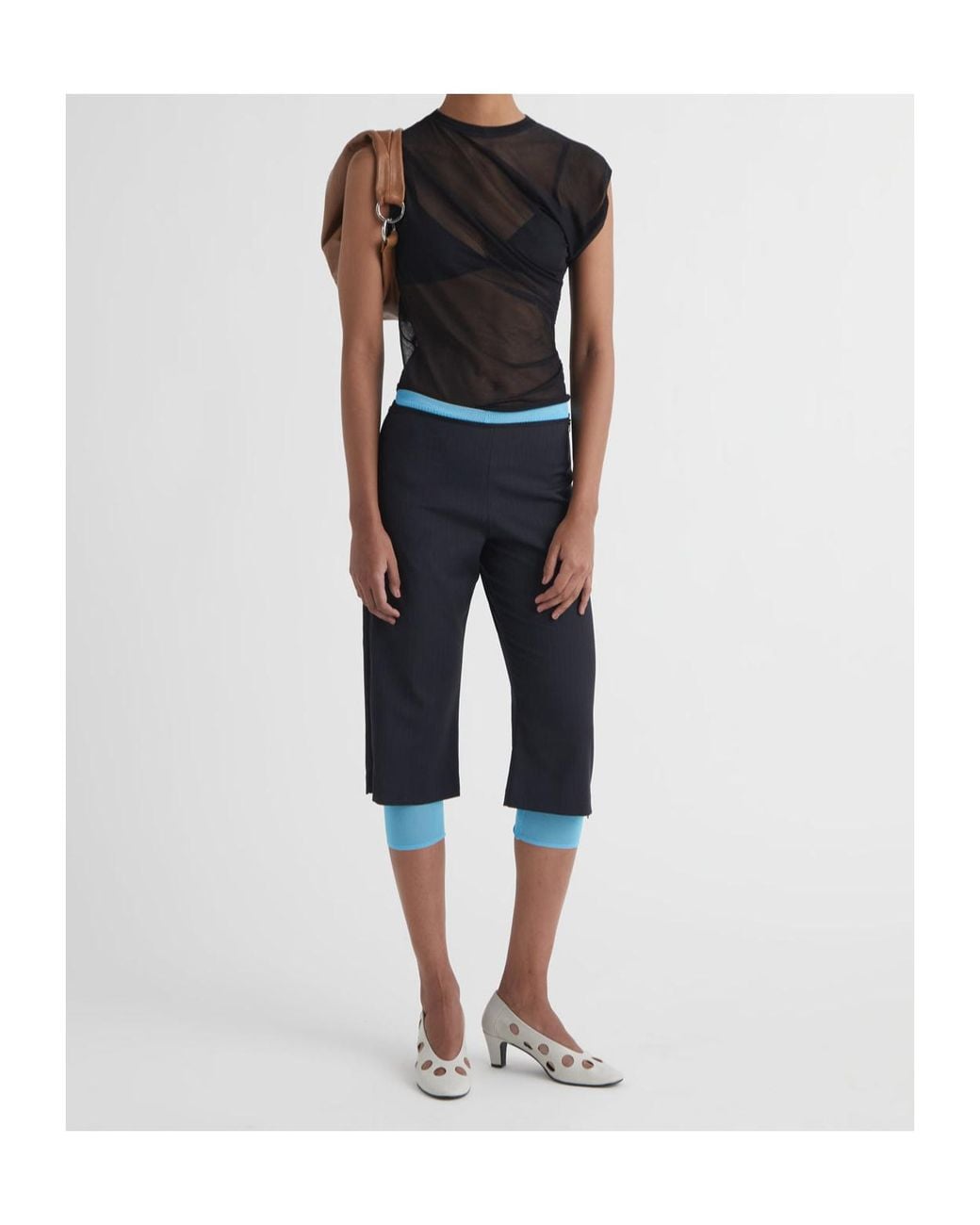 Paloma Wool Black Asymmetrical Knit Top
