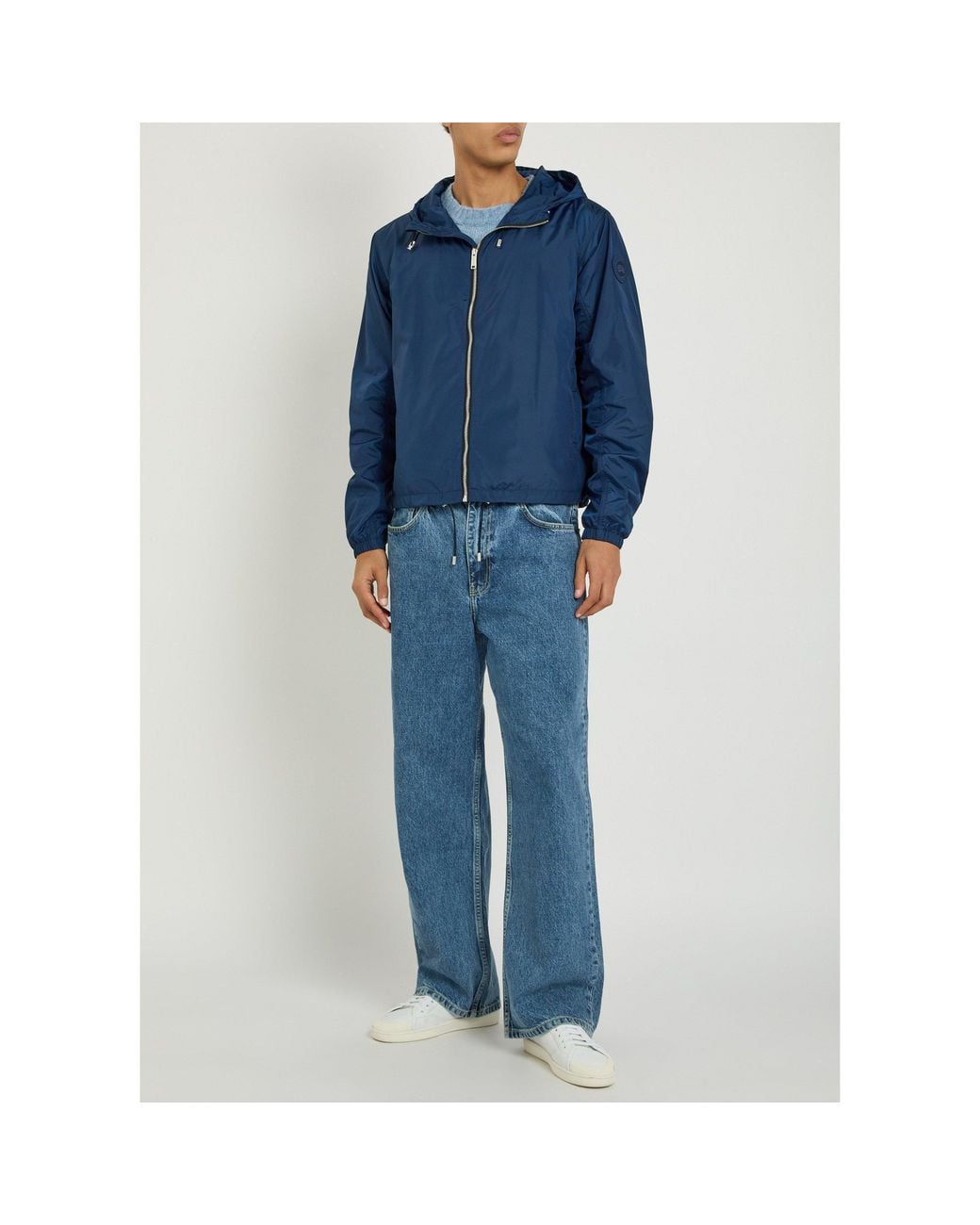 Canada Goose Blue Hooded Windbreaker for men