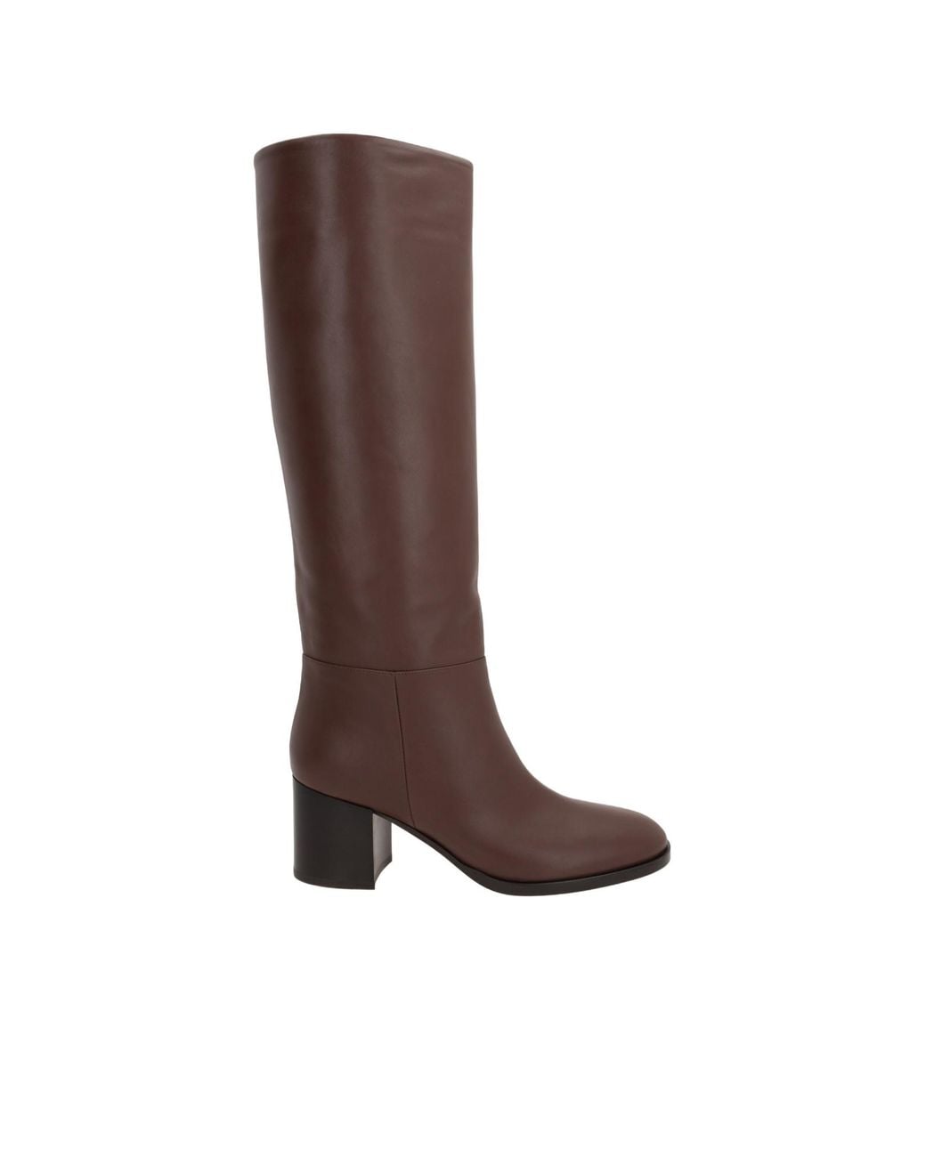 Gianvito Rossi Brown Santiago Round Toe Boots