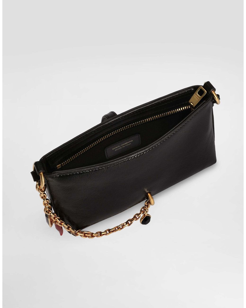 Dolce & Gabbana White Lock Shoulder Bag