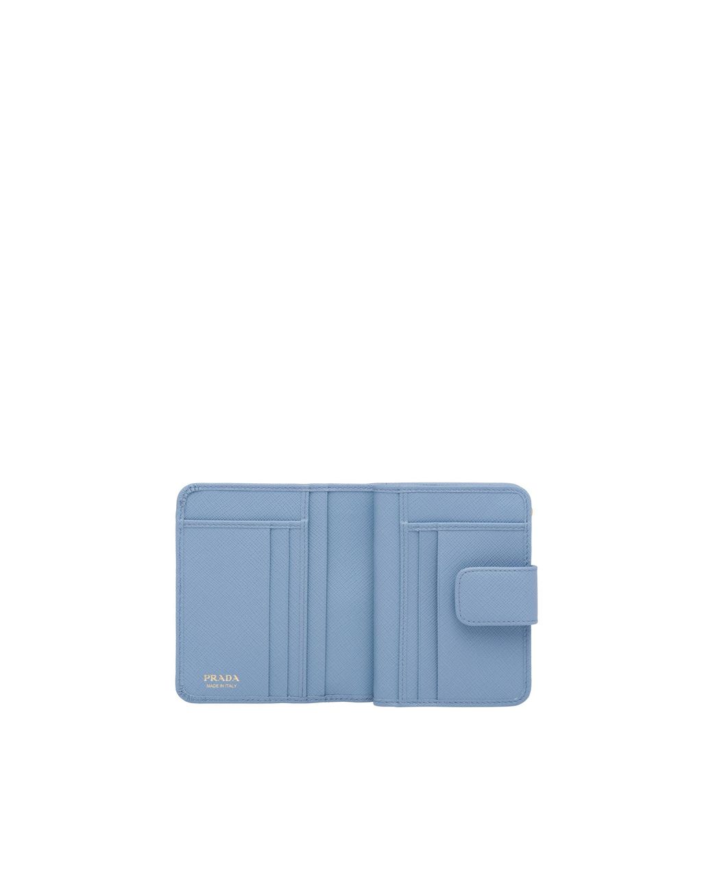 Prada Blue Small Saffiano Leather Wallet