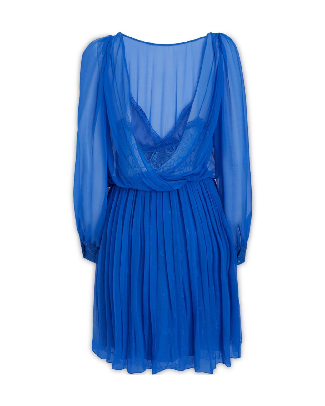 Alberta Ferretti Blue Long Sleeve Dress