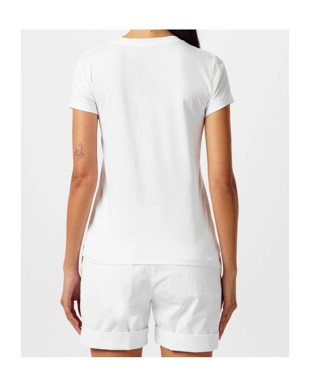 Polo Ralph Lauren White Logo V-Neck T-Shirt