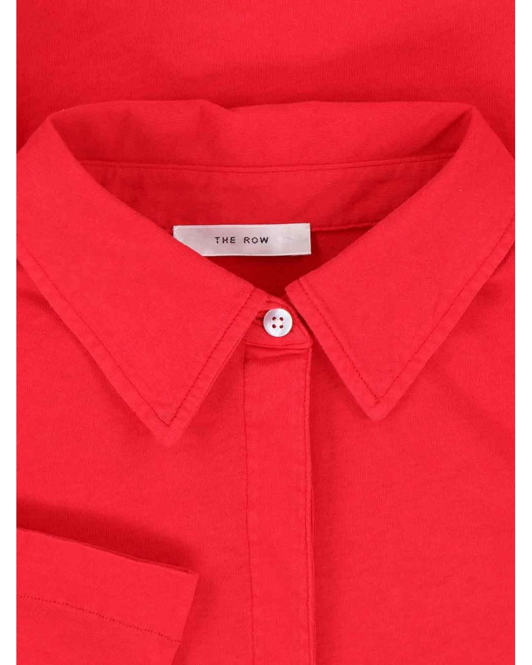The Row Red Roddie Polo Top