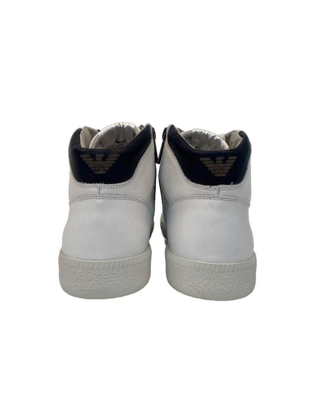 Emporio Armani White Logo-Detail Casual Sneakers for men