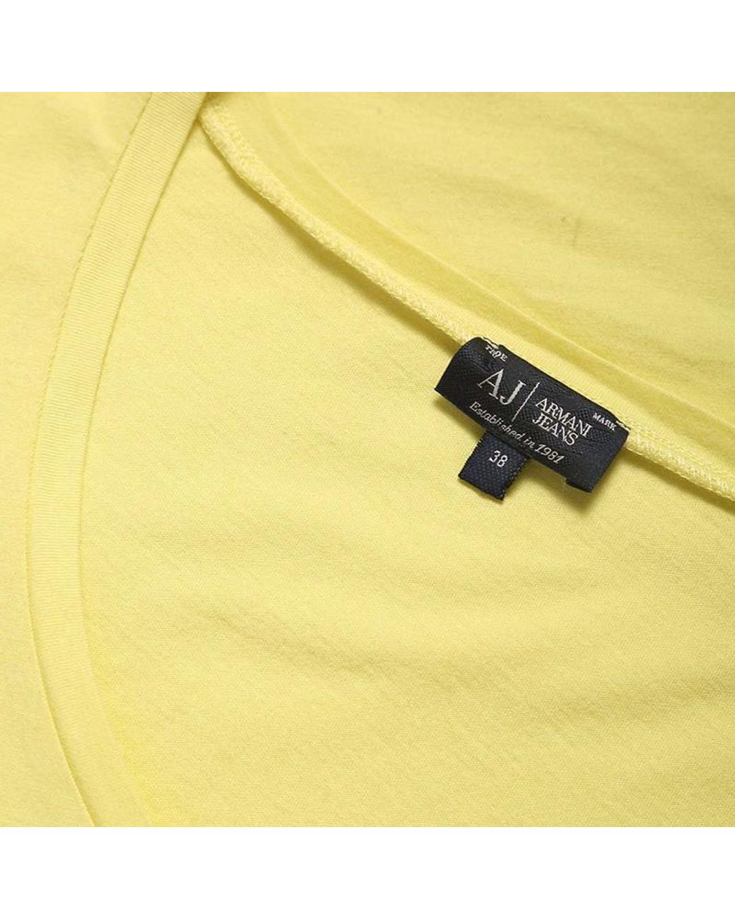Armani Jeans Yellow Printed T-Shirt