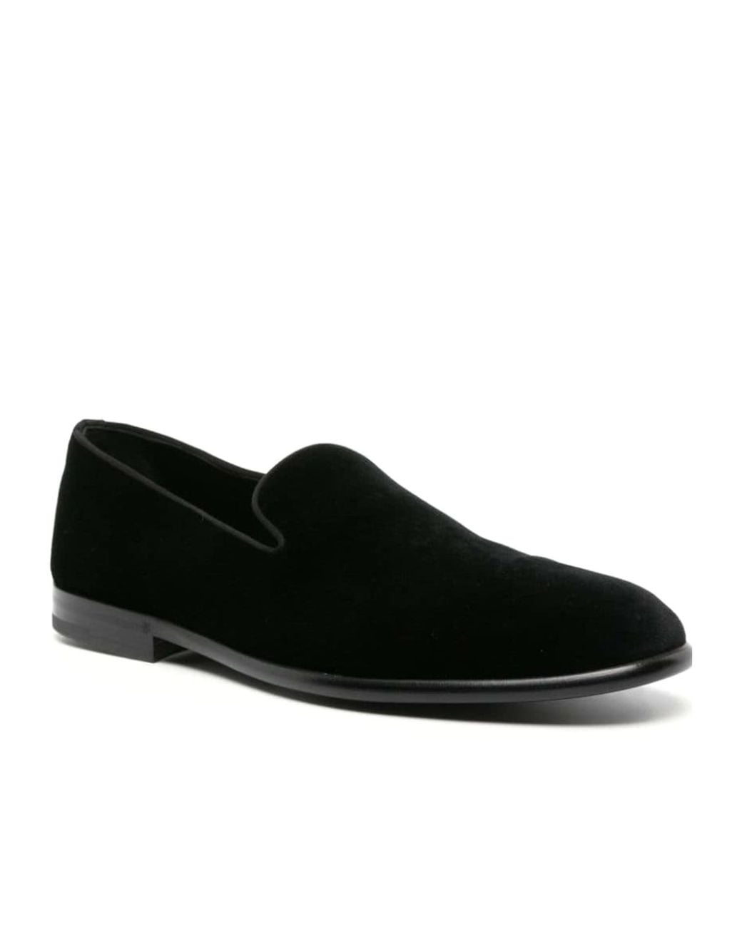 Dolce & Gabbana Black Milano Round Toe Loafers for men