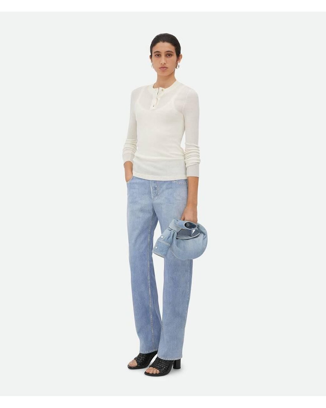 Bottega Veneta Blue Knot Detailed Mini Jodie Handbag