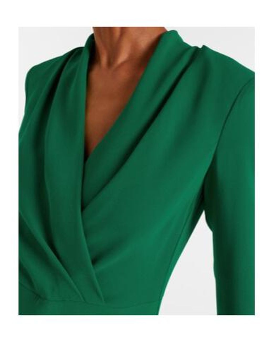 Oscar de la Renta Green Silk-Blend Gown