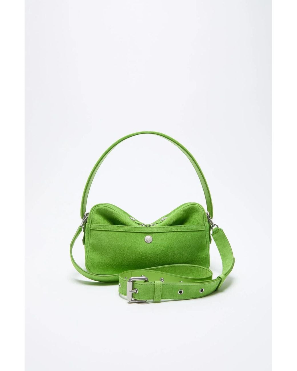 Acne Green Camero Party Suede Bag