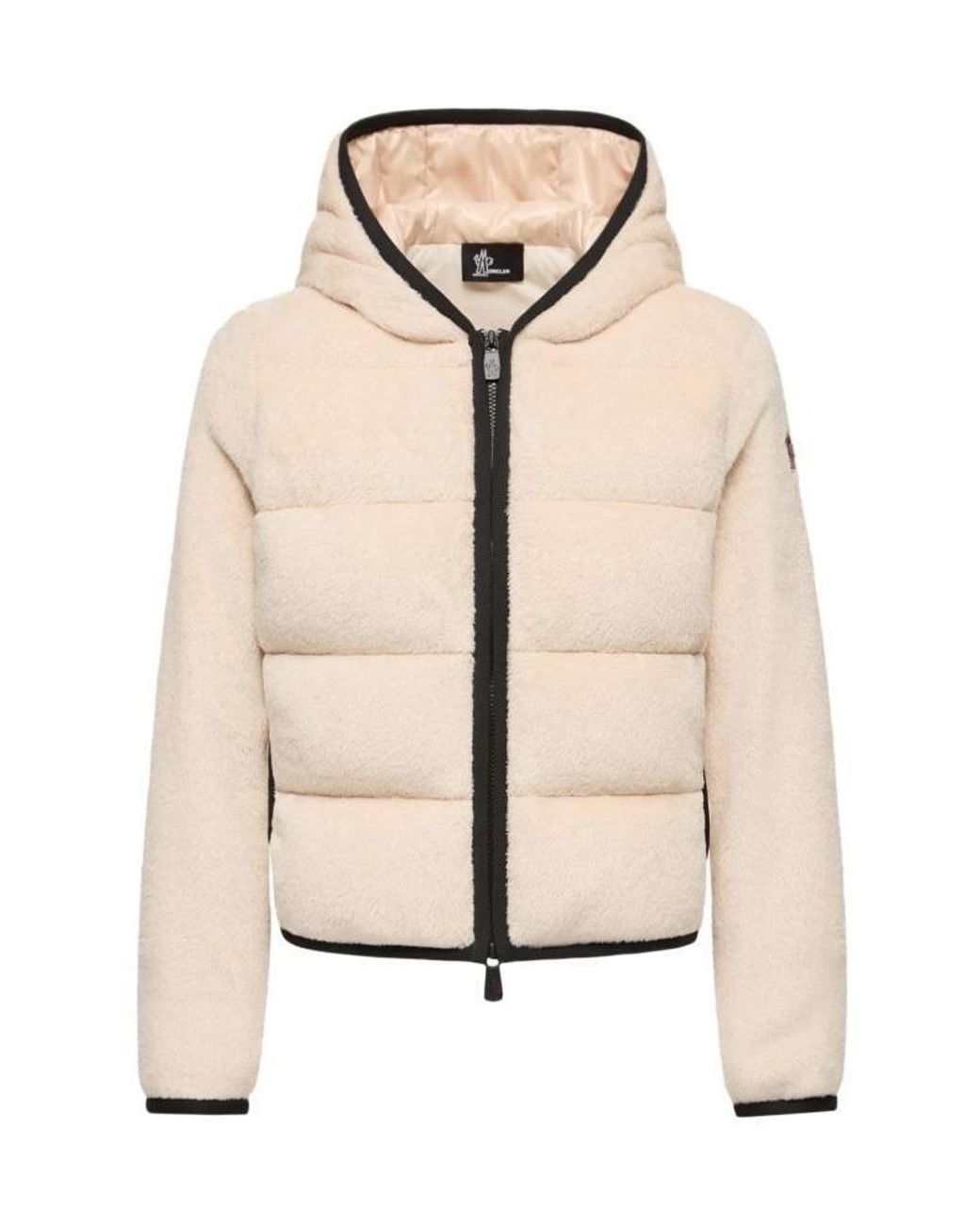Moncler Natural Polartec Padded Zip-Up Hoodie