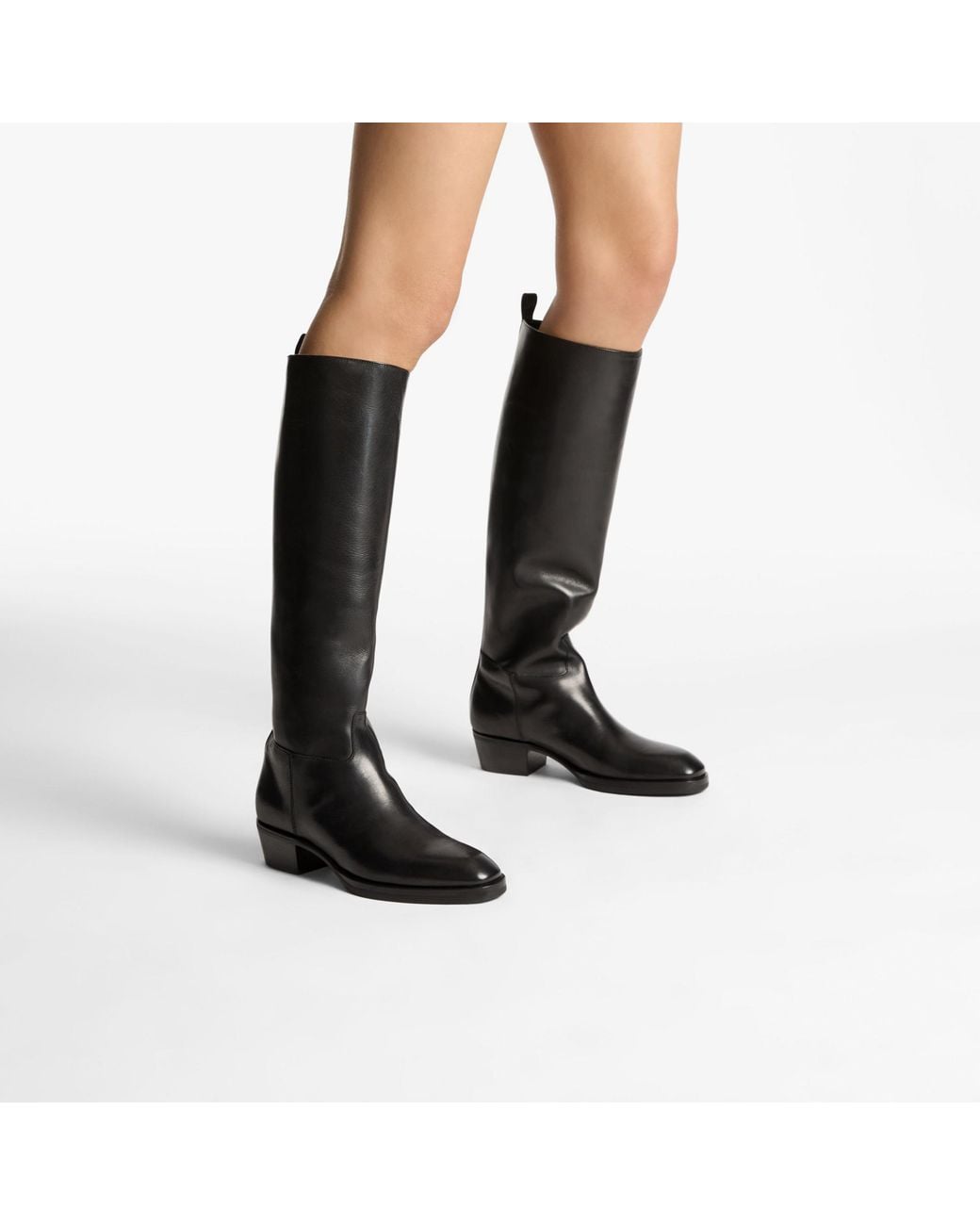 Jimmy Choo Black Mave 45 Knee-High Boots
