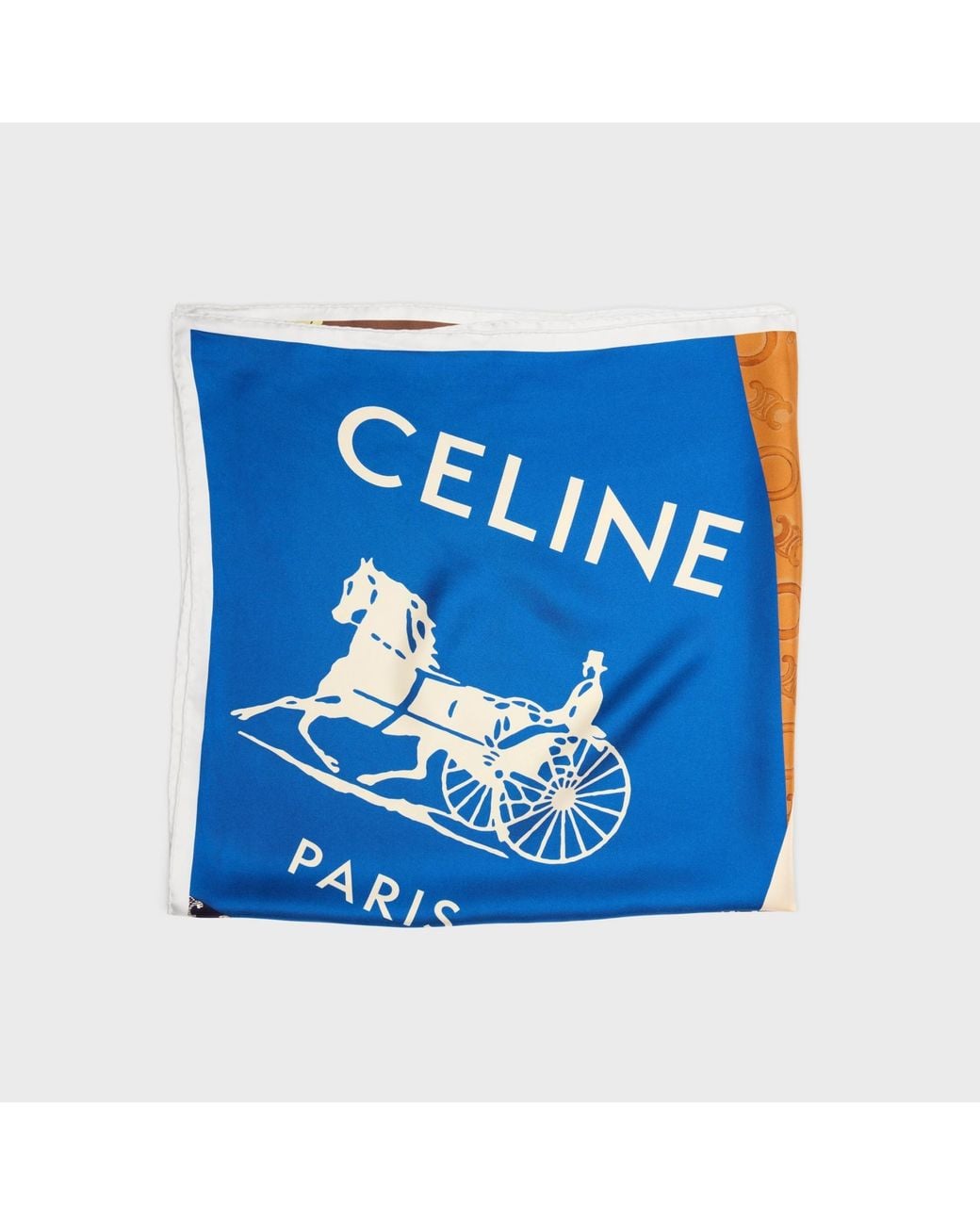 Céline Blue Patched C Calèche Foulard, 90