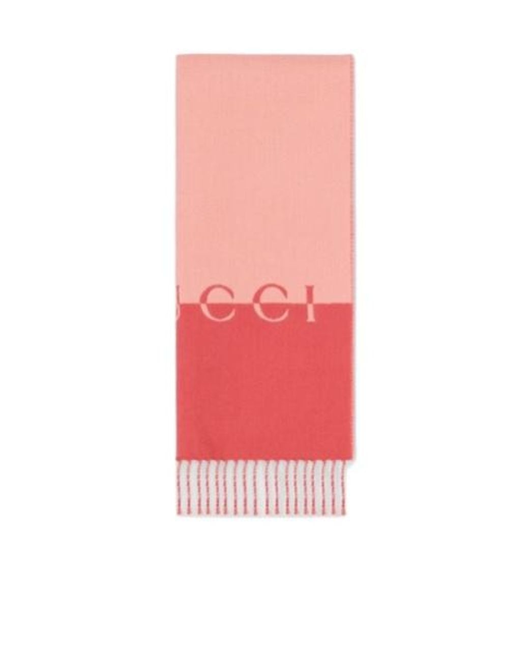 Gucci Pink Fringe Trim Scarf