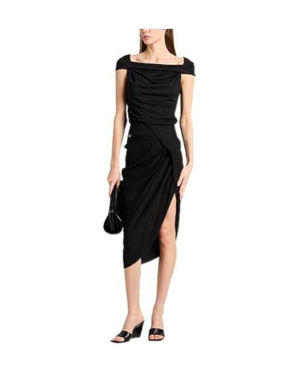 Jacquemus Black Pocketless Asymmetrical Skirt