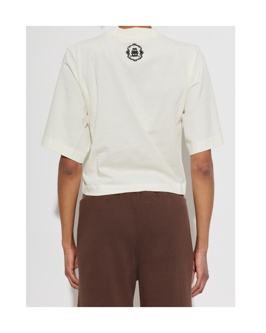 Palm Angels White Crew-Neck T-Shirt