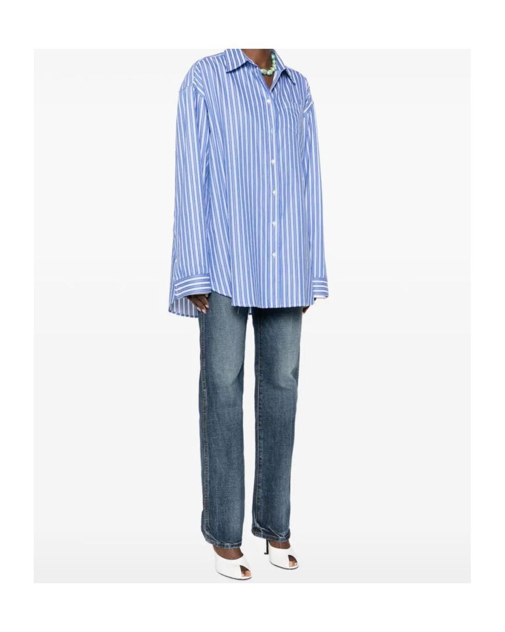 N°21 Blue Striped Pocket Shirt