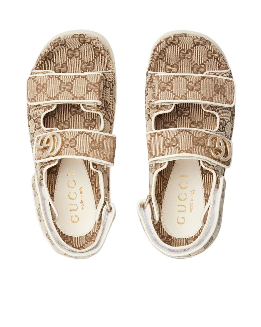 Gucci Natural Sandal With Double G