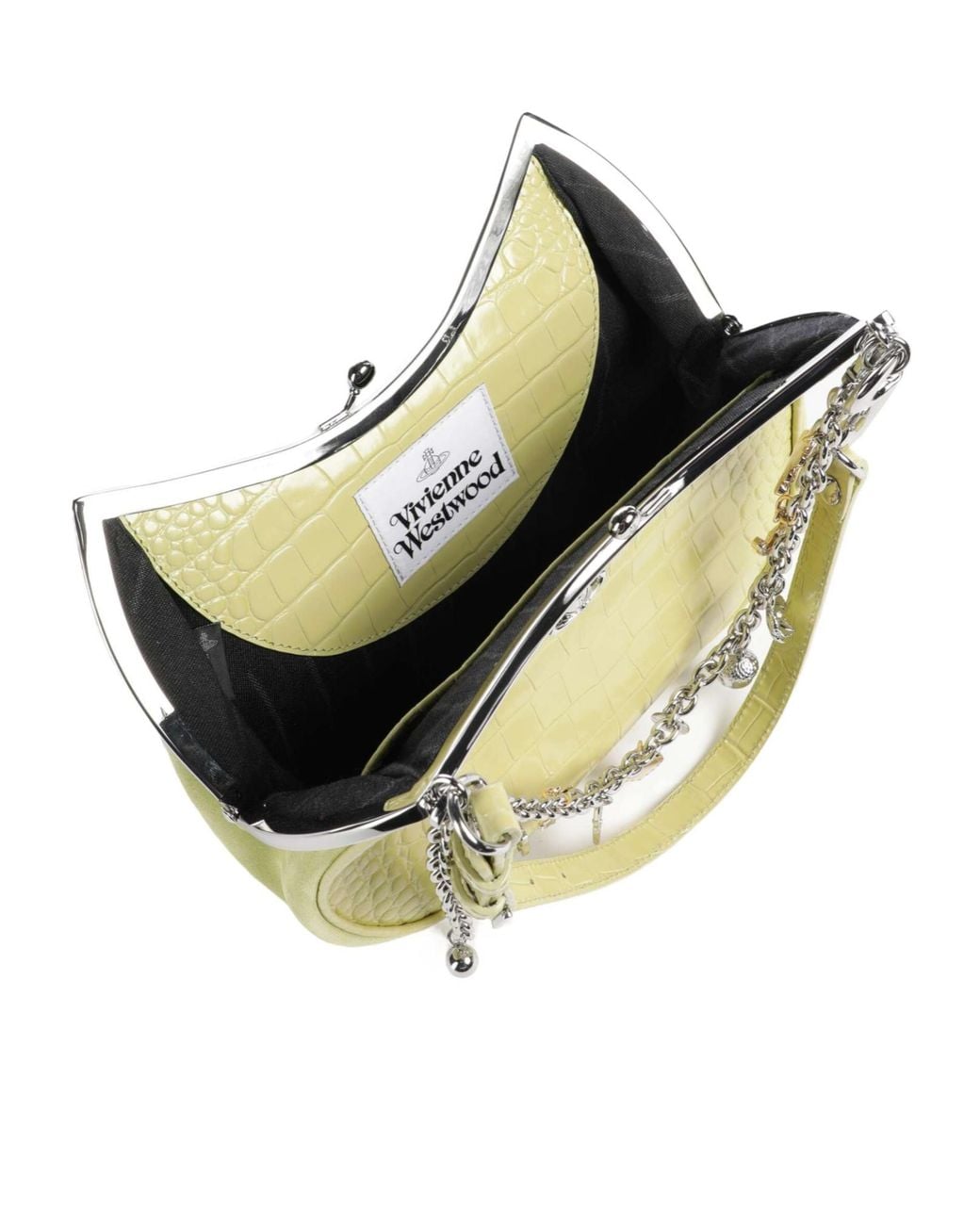 Vivienne Westwood Metallic Orb-Plaque Embossed Charm Shoulder Bag