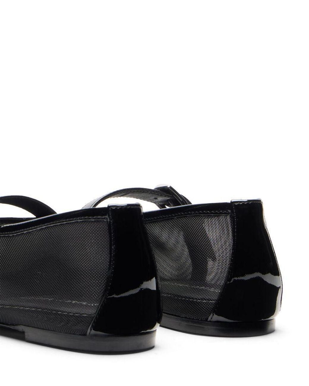 Stuart Weitzman Black Round-Toe Flat Shoes