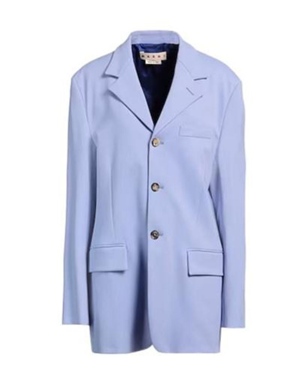 Marni Blue Single-Breasted Blazer