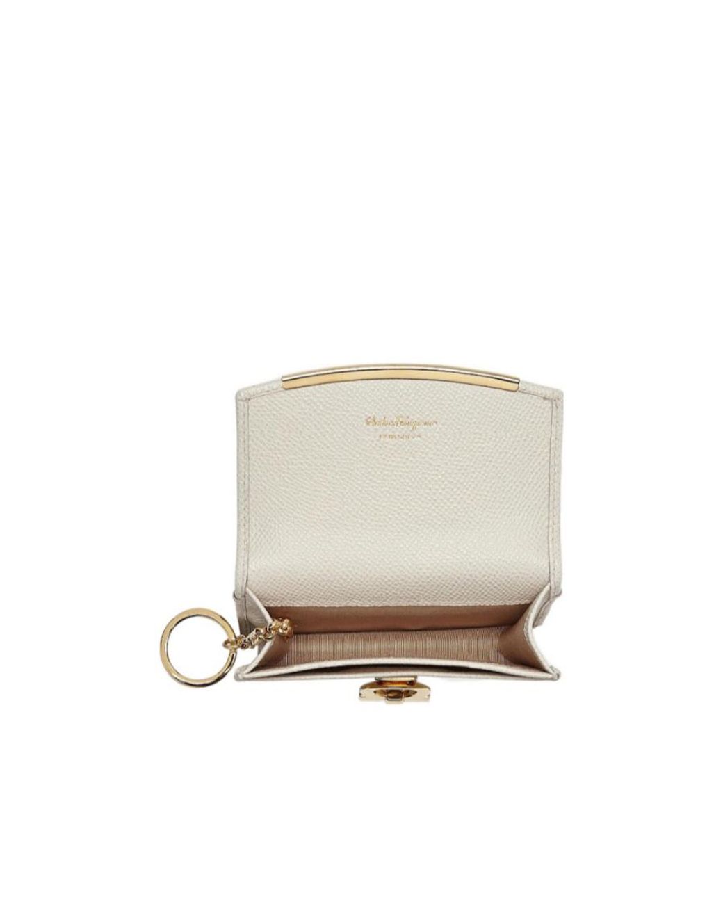 Ferragamo White Flip Card Bag