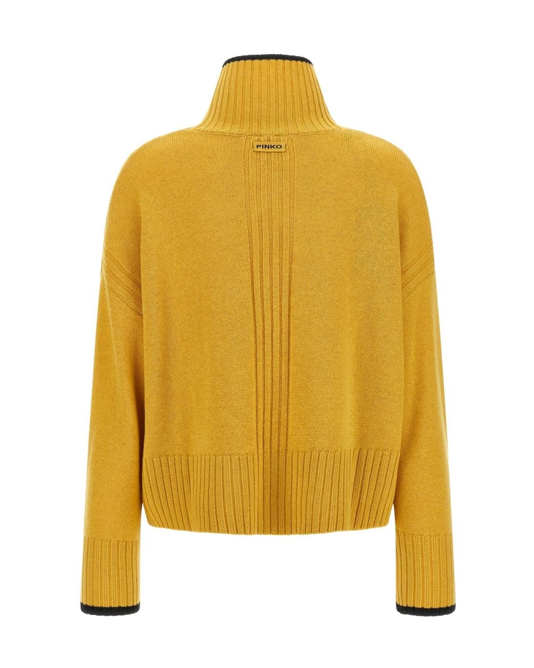 Pinko Yellow Turtleneck Jumper