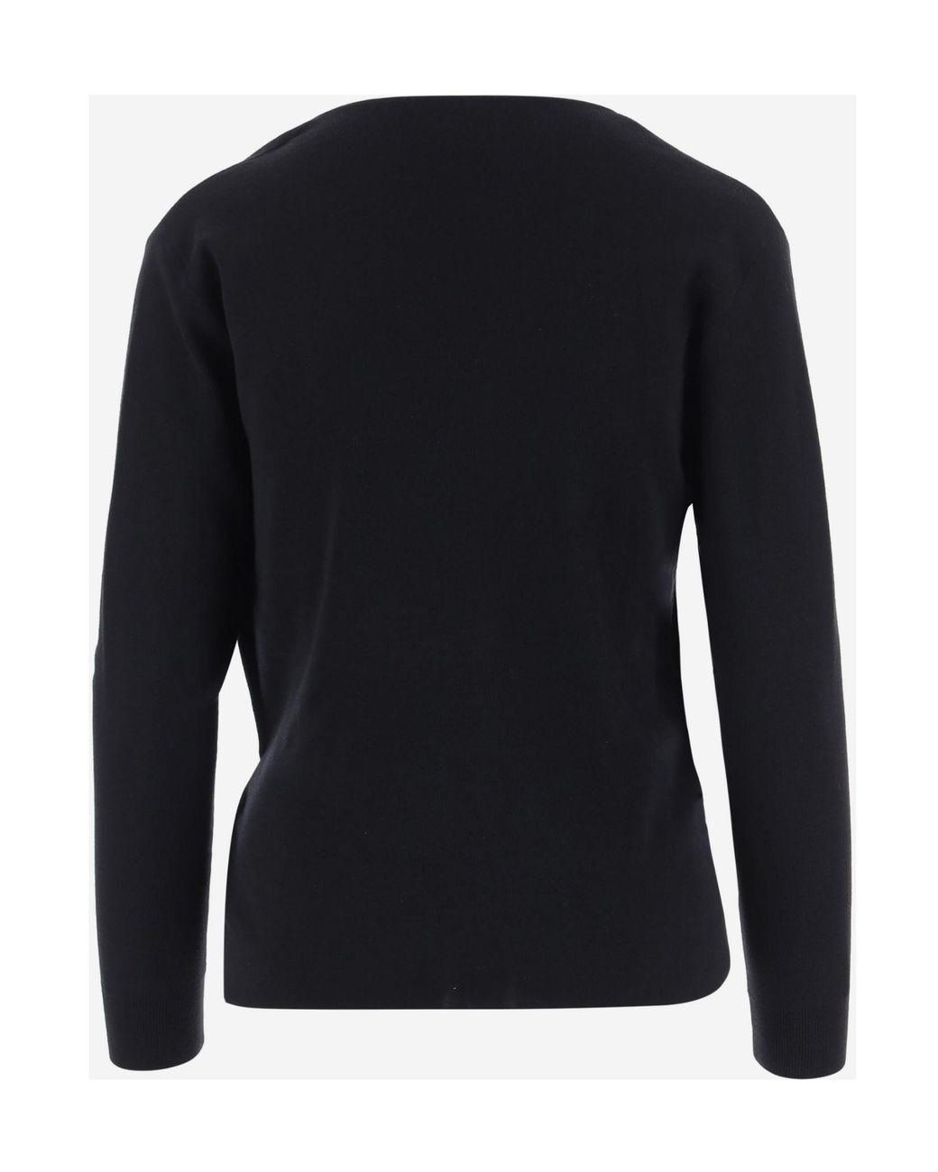 Valentino Black Embellished Wrap Sweater