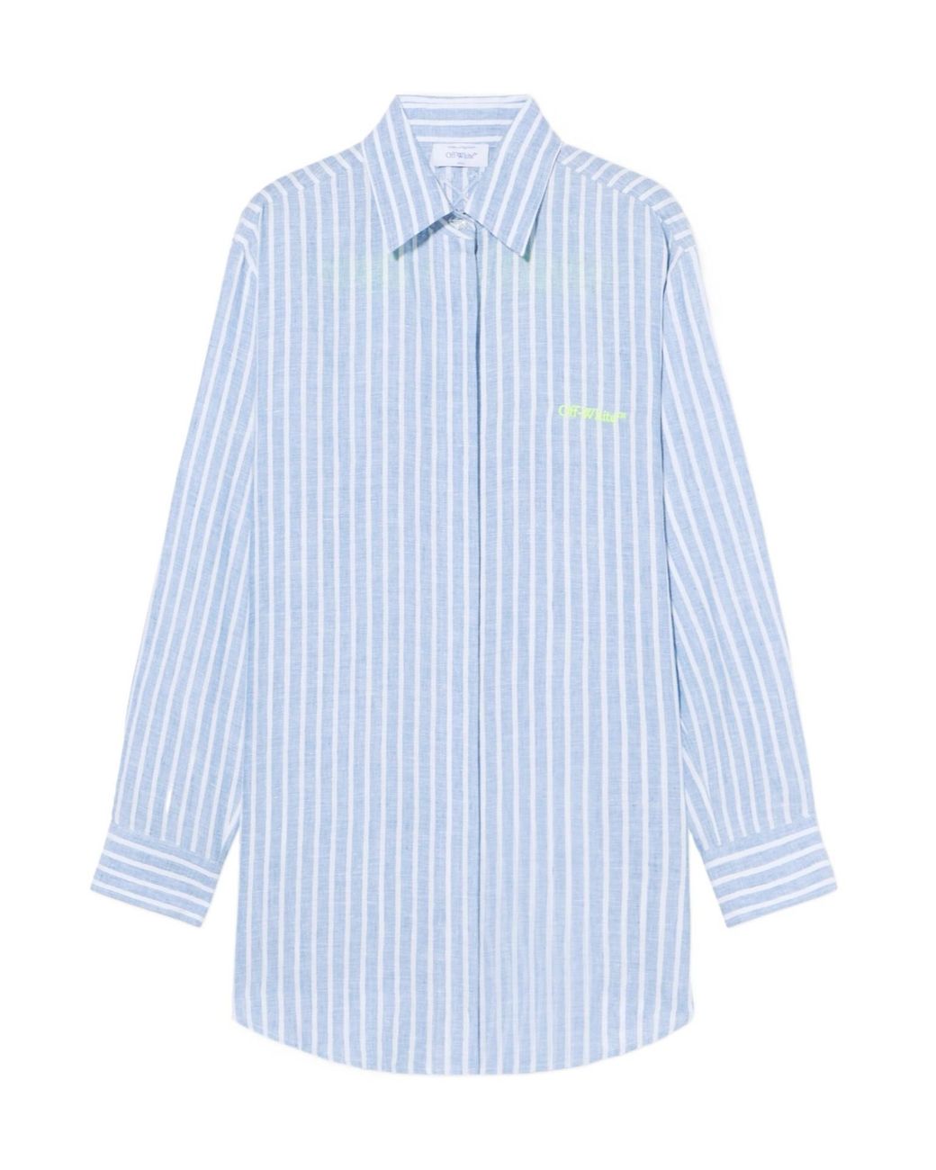 Off-White c/o Virgil Abloh Blue Striped Shirt Dress