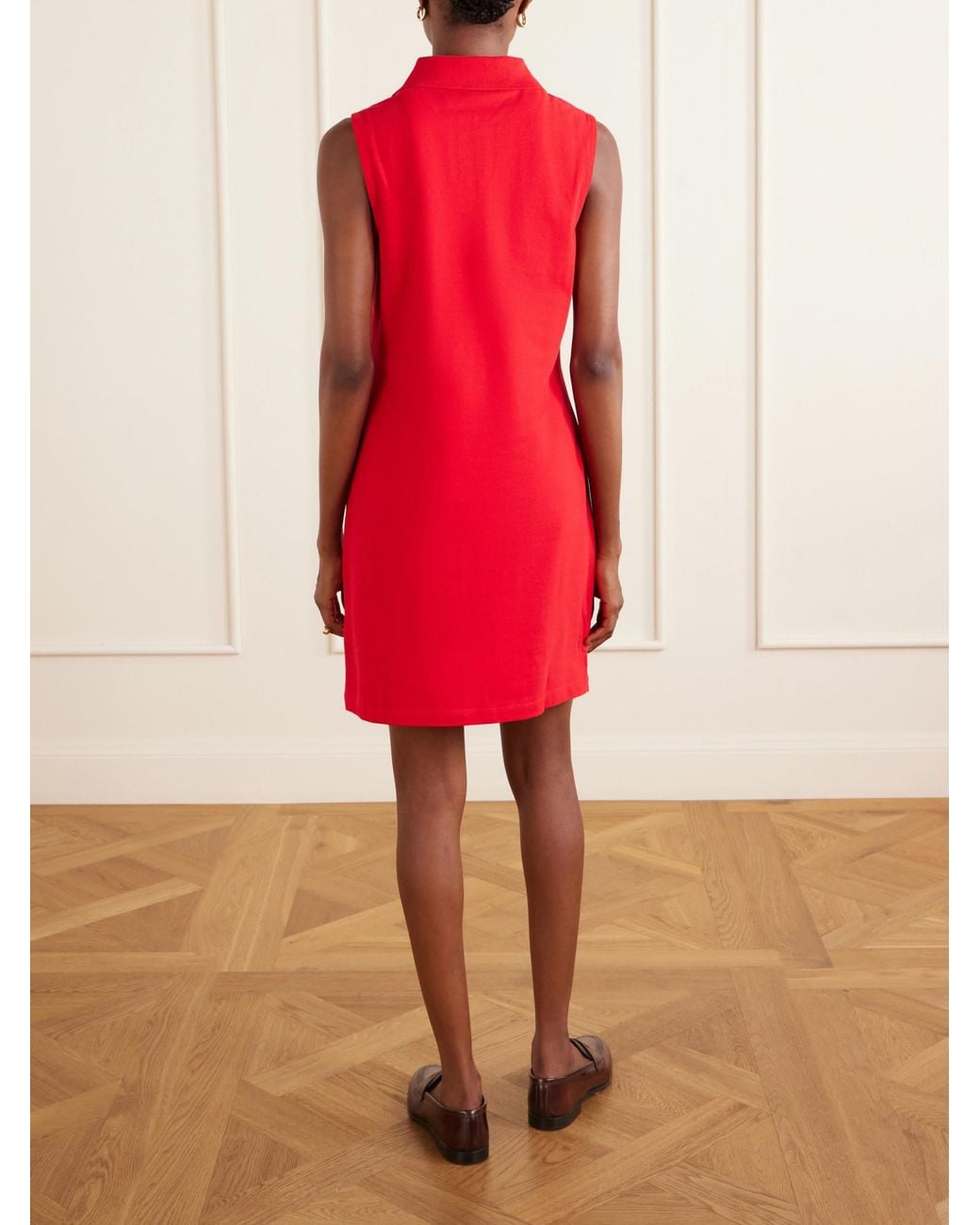 Flore Flore Red Cotton-Piqué Mini Dress