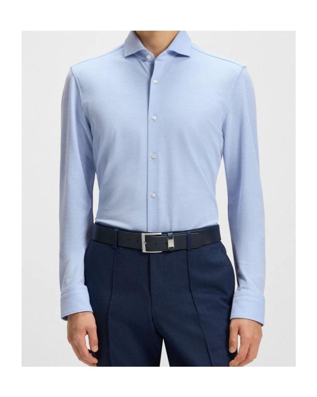 Boss Blue コットン シャツ for men
