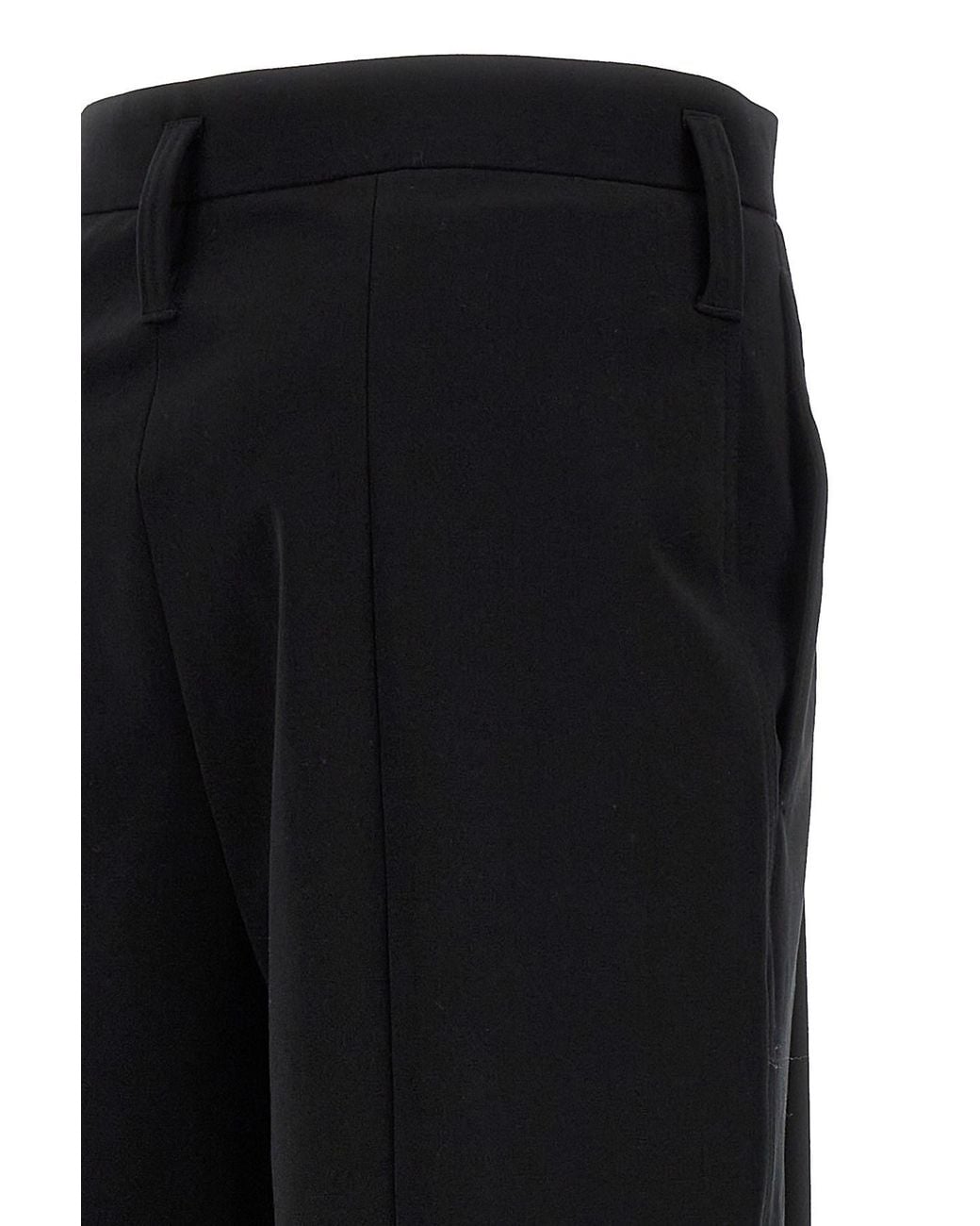 Philosophy Di Lorenzo Serafini Black Wide-Leg Pleated Trousers