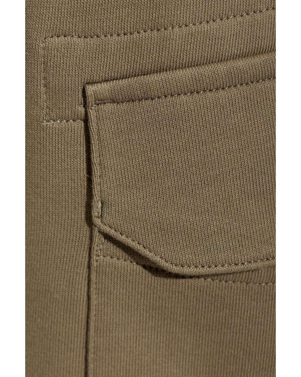 C P Company Green Lens-Detail Cargo Pants for men
