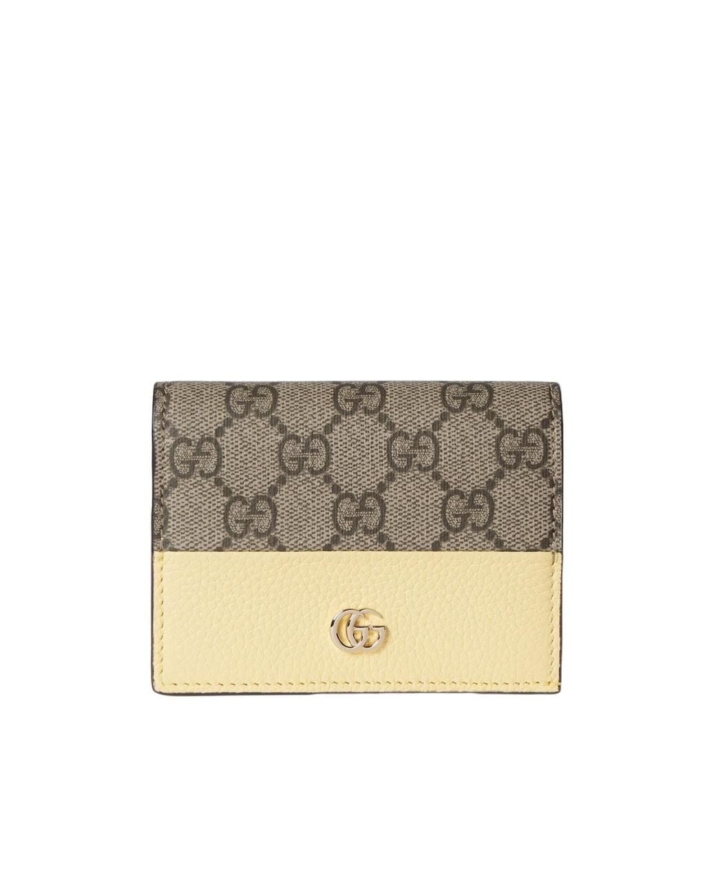 Gucci Natural Bi-Color Gg Marmont Small Wallet