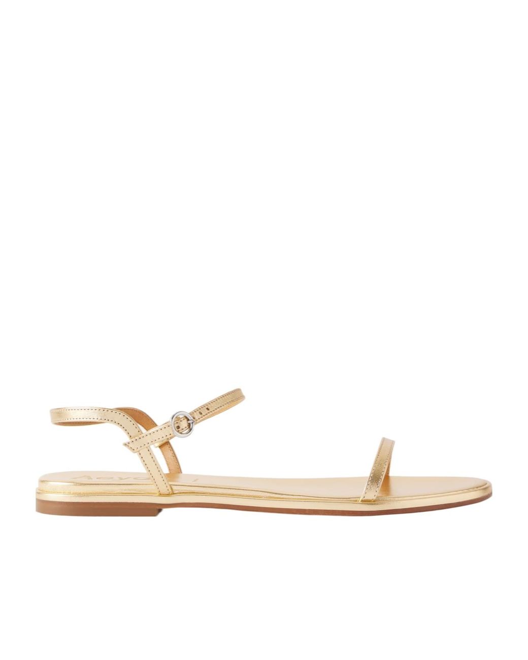 Aeyde White Thin Strap Flat Sandals