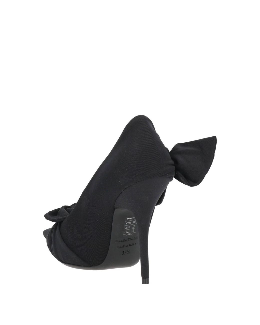 Balenciaga Black Pointed-Toe High Heels With Bowknots