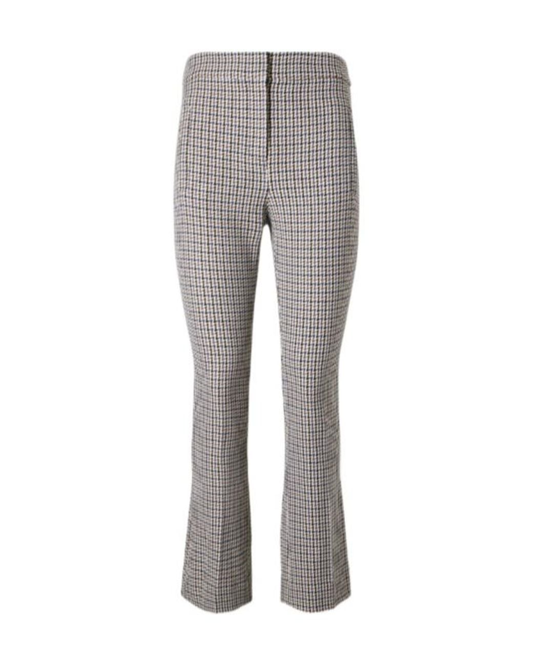 Veronica Beard Gray Slim Houndstooth Pants