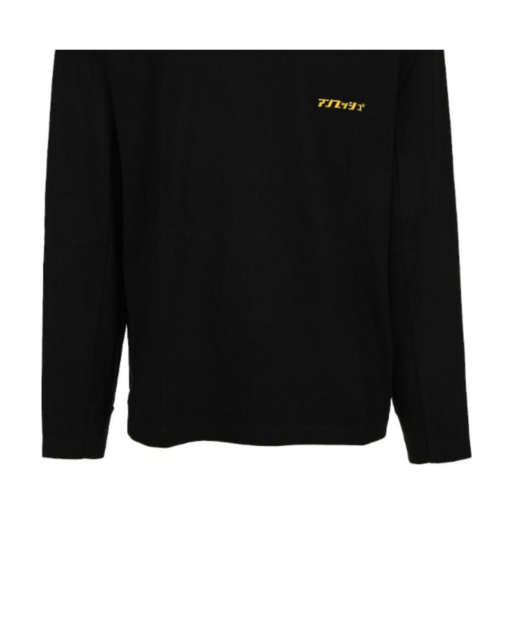 Ambush Black Logo-Print High-Neck T-Shirt for men