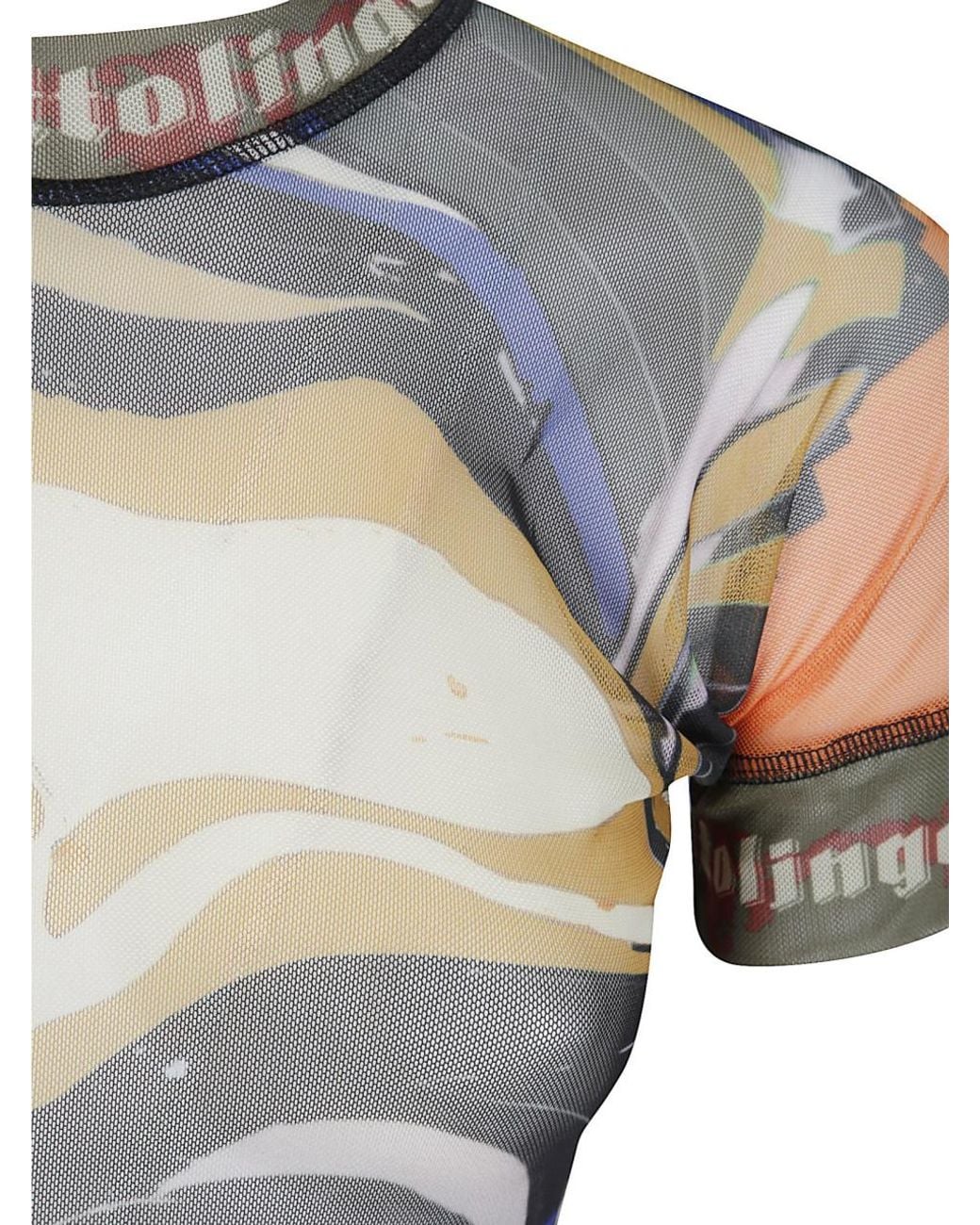 OTTOLINGER Gray Logo Print Mesh T-Shirts