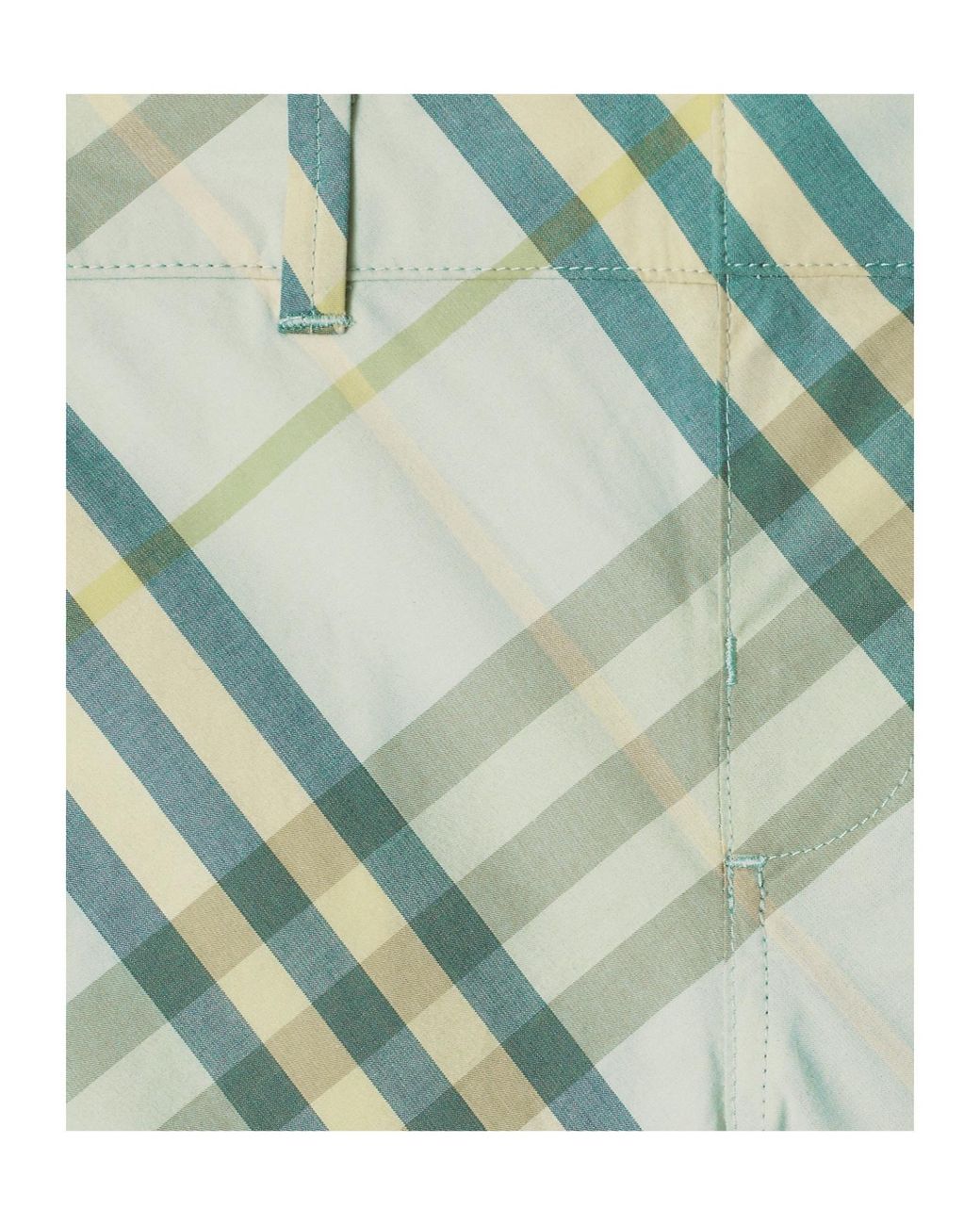 Burberry Green Check Cotton Shorts