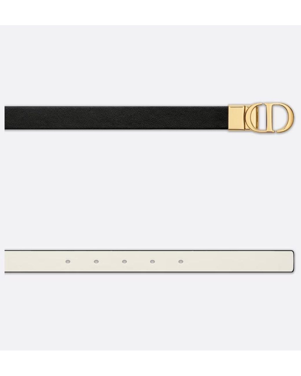 Dior White 30Montaigne Reversible Belt