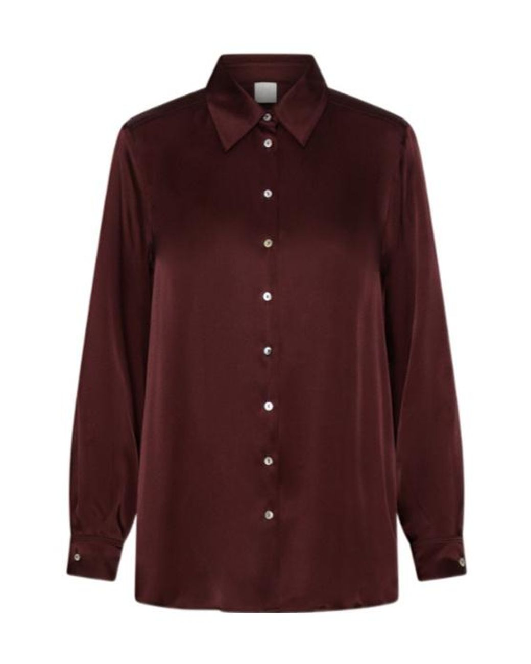 Marella Purple Silk-Blend Satin Shirt