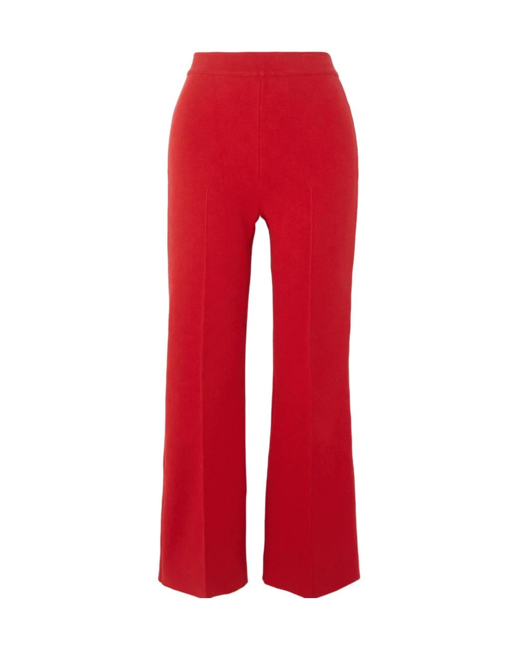 High Sport Stretch-Cotton Flared Pants