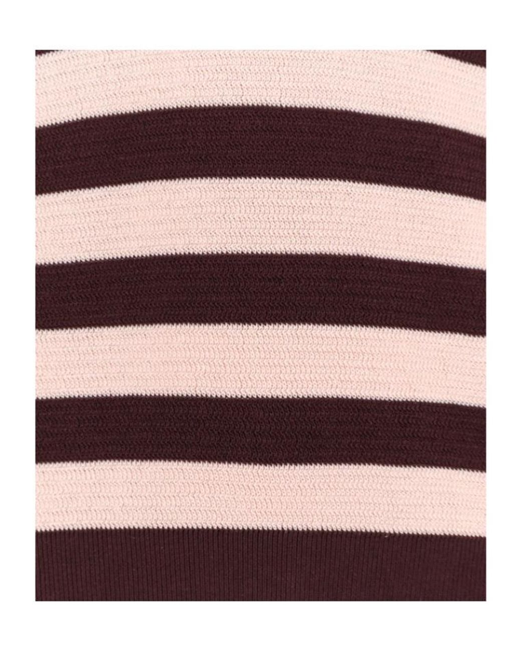 Laneus Red Striped V-Neck Jumper for men