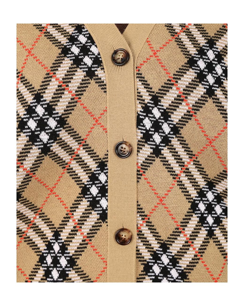 Burberry Multicolor Check Cardigan