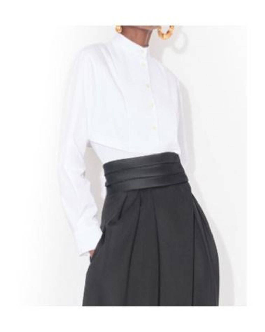 Alaïa White Alaïa Layer Poplin Shirt
