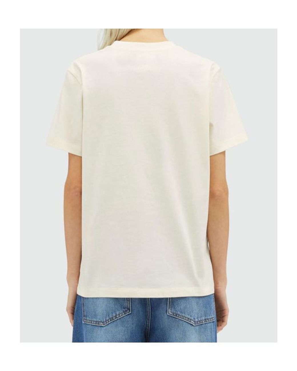 MSGM White Crystal-Embellished Crew-Neck T-Shirt