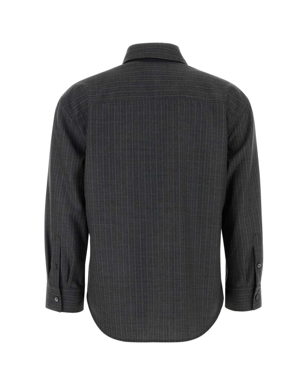 Jil Sander Gray Shirt 158 Pinstripe Shirt