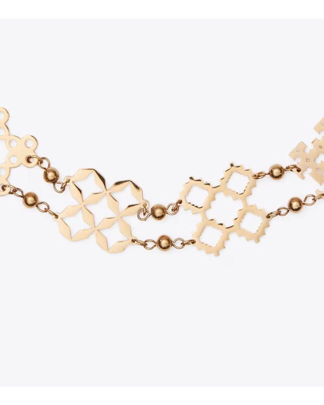 Tory Burch Metallic Forget Me Not Choker Necklace