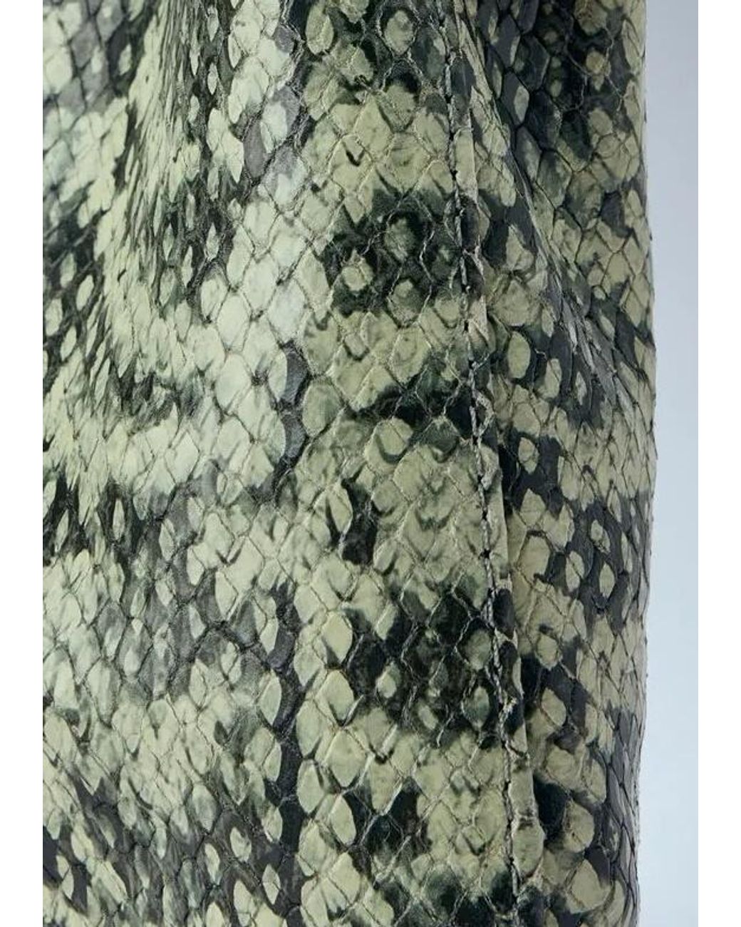 Dries Van Noten Green Embossed Leather Shoulder Bag